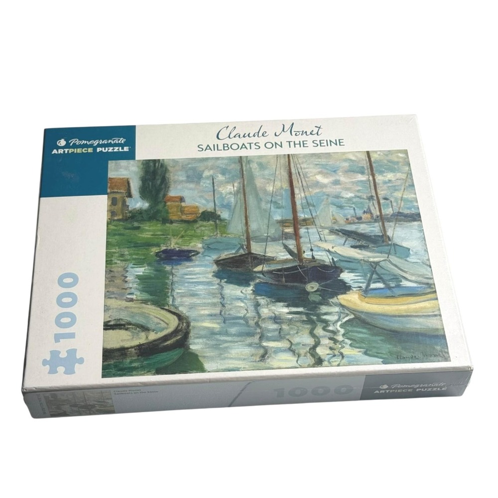 Pomegranate Sailboats On The Seine 1000 Pieces Puzzle Torn Wrap NEW